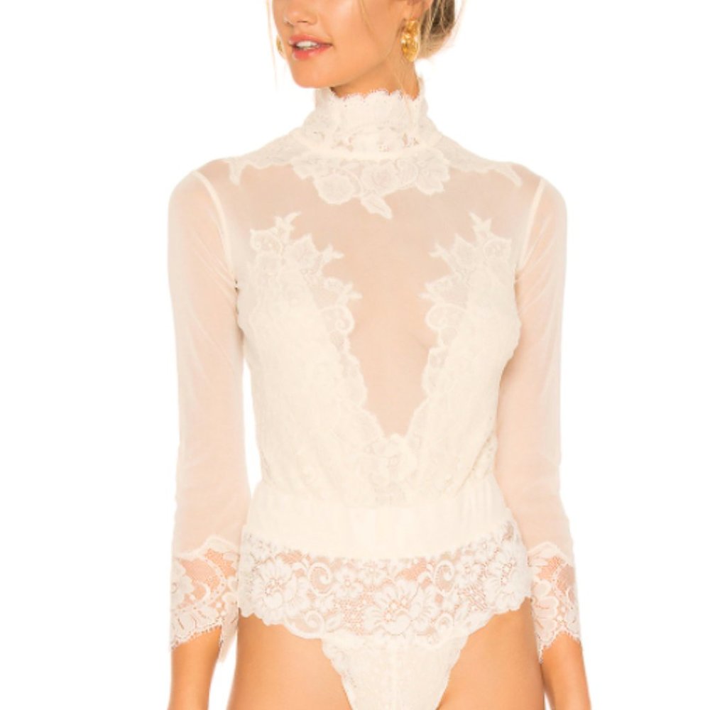 White Lace Reversible Bodysuit